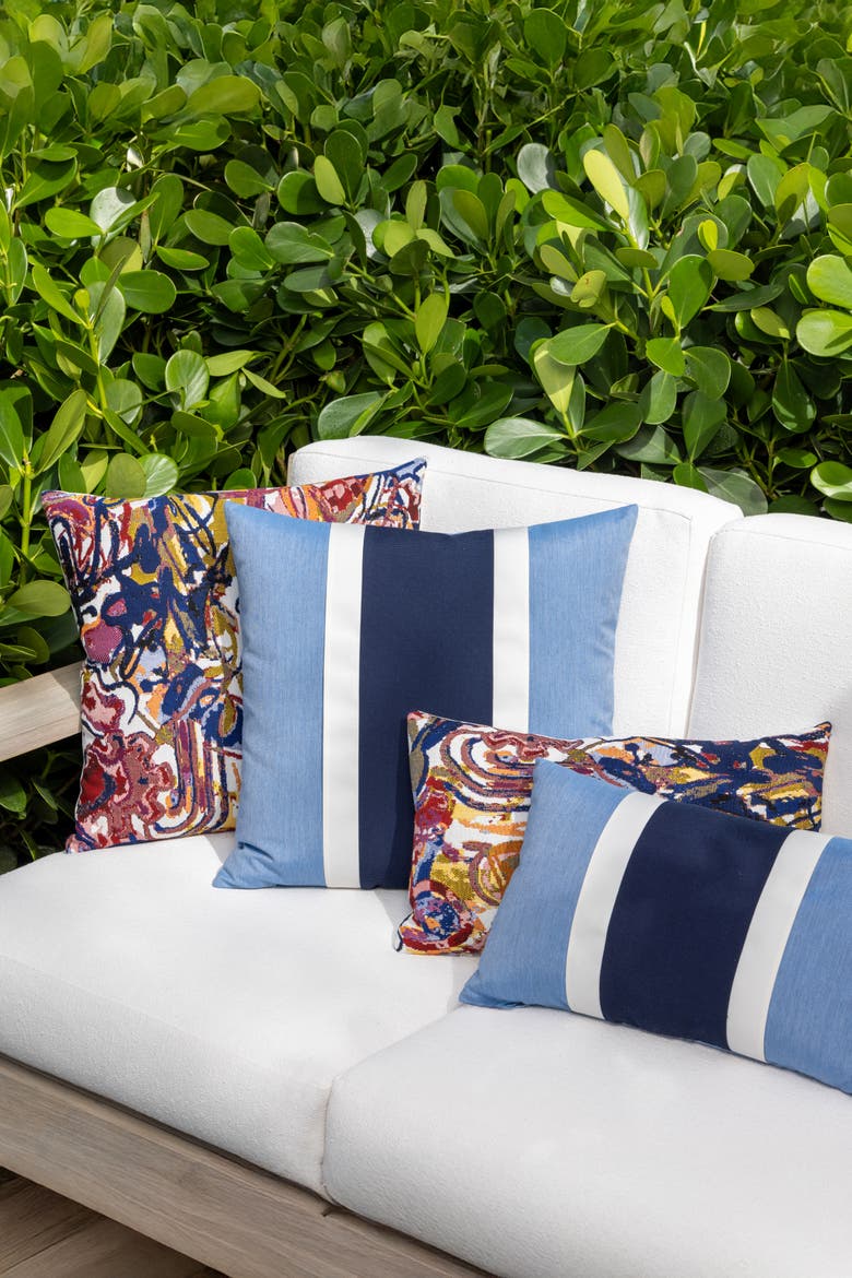 Graffiti Jacquard Indoor & Outdoor Woven Accent Pillow, Alternate, color, Multi