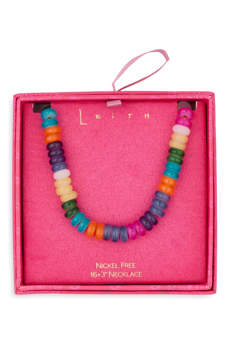 Beaded Collar Necklace, Main, color, RAINBOW MULTI- GOLD