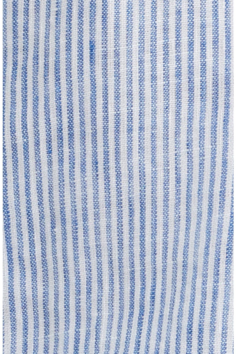 Relaxed Linen Button-Up Shirt, Alternate, color, THIN STRIPE