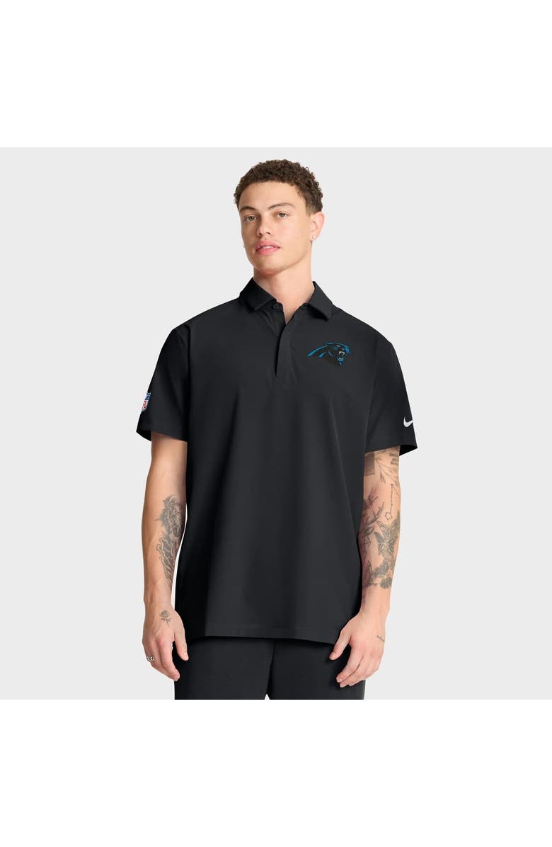 Nike Men's Nike Black Carolina Panthers Sideline Woven Dri-FIT Polo, Main, color, Black