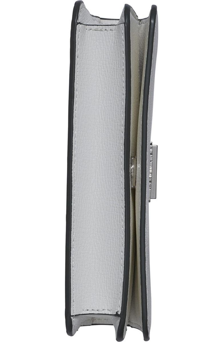 KARL LAGERFELD PARIS Kosette Shoulder, Alternate, color, Winter White/Silver