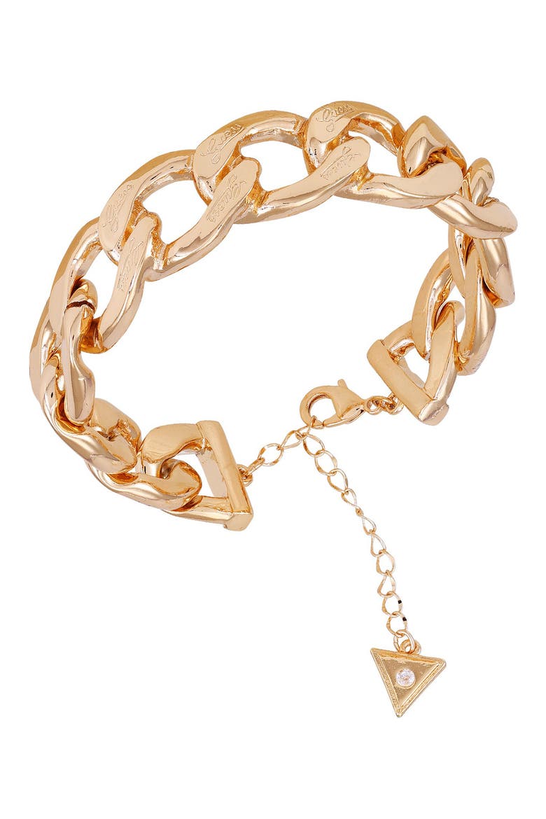Curb Chain Bracelet, Main, color, GOLDTONE