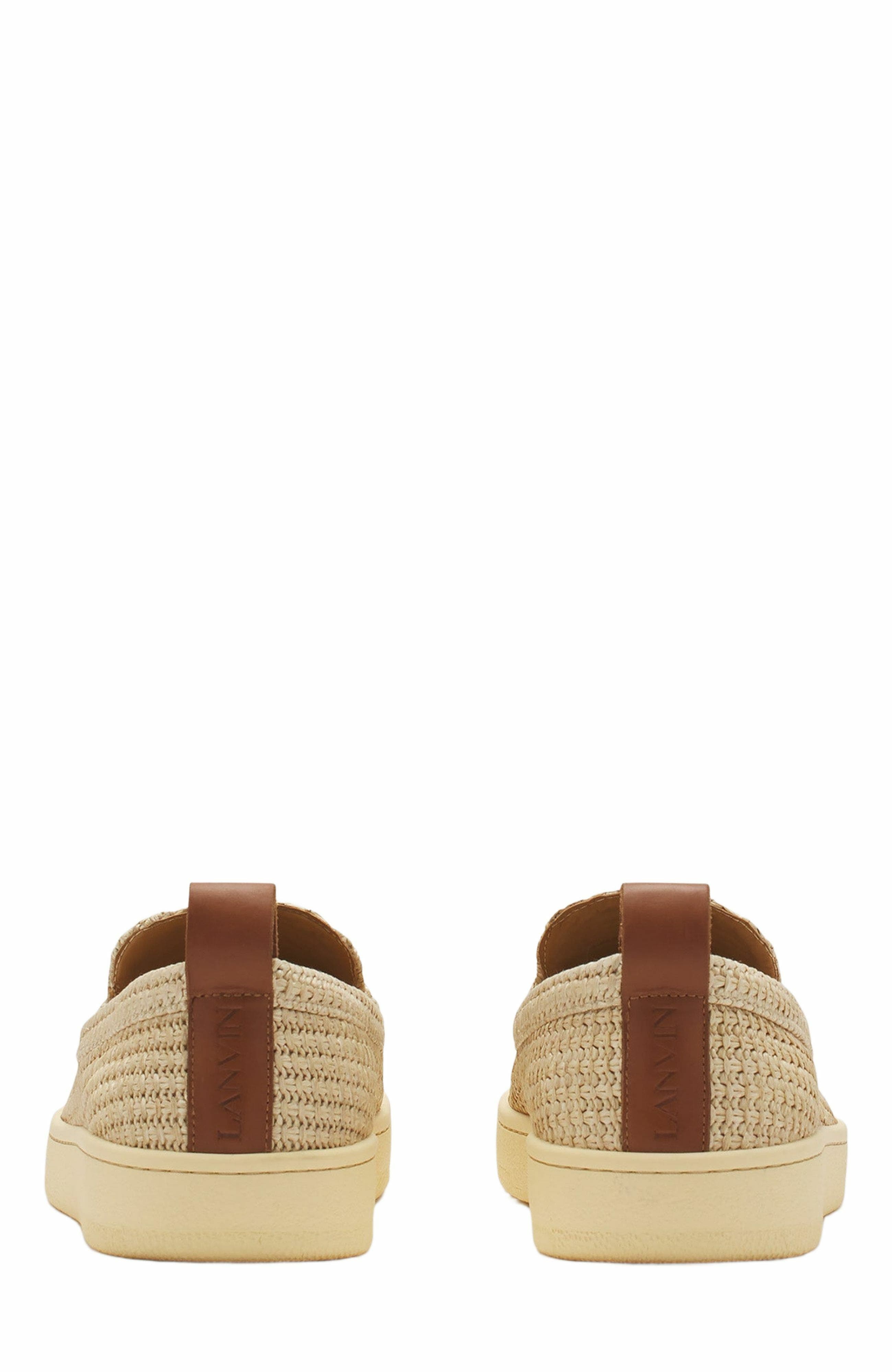 Lanvin Cruiser Raffia Moccasins, Alternate, color, 
