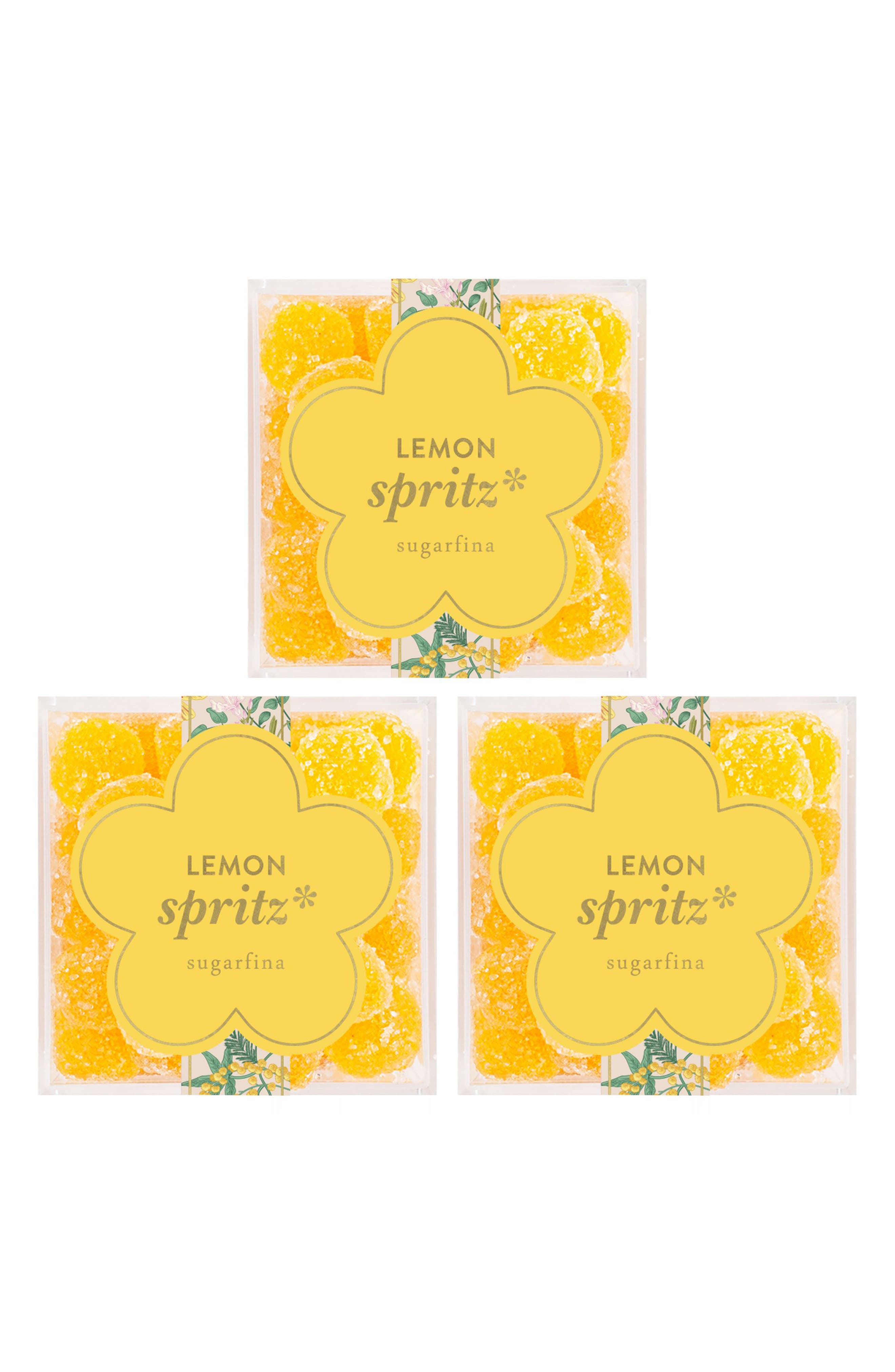 sugarfina Lemon Spritz 3-Piece Candy Cube Set
