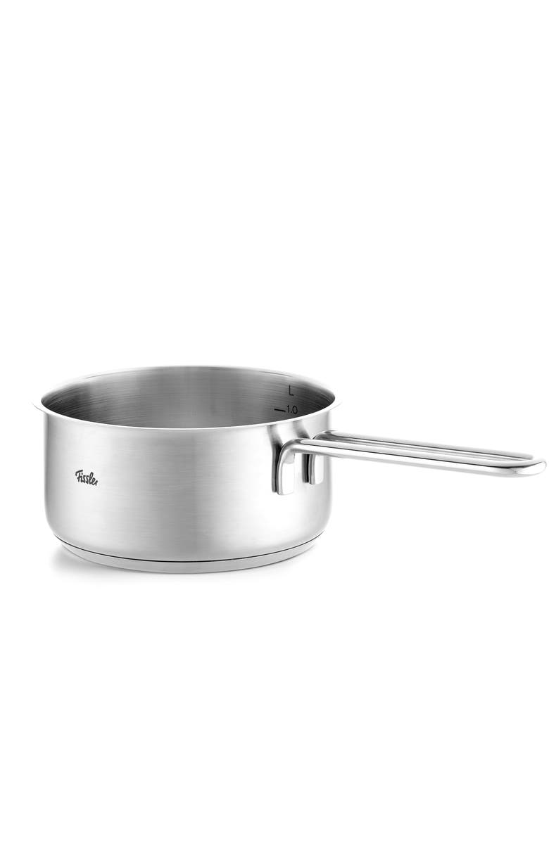 Fissler Pure Collection Stainless Steel Saucepan with Glass Lid, Alternate, color, Stainless Steel