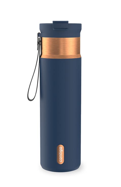 DualSip 24 oz Insulated Bottle with Carrying Strap and 2-Way Lid