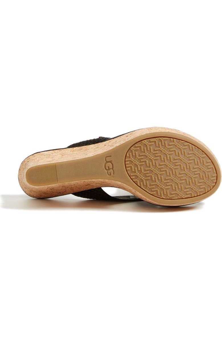 UGG<sup>®</sup> Australia 'Natassia Mar' Platform Wedge Thong Sandal, Alternate, color,