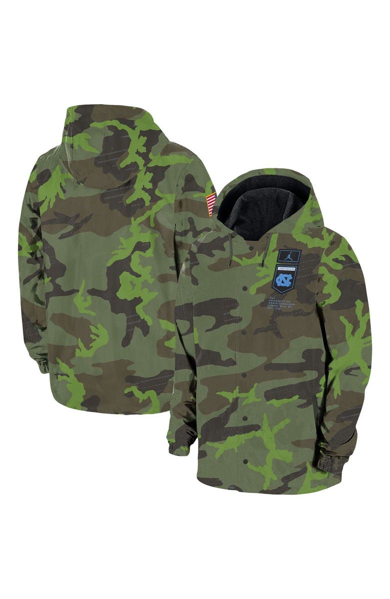 Jordan Brand Men's Jordan Brand Camo North Carolina Tar Heels Hoodie Full-Snap Jacket, Main, color, Camo