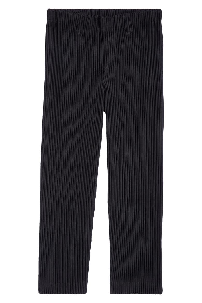 Pleated Pull-On Pants, Alternate, color, BLACK