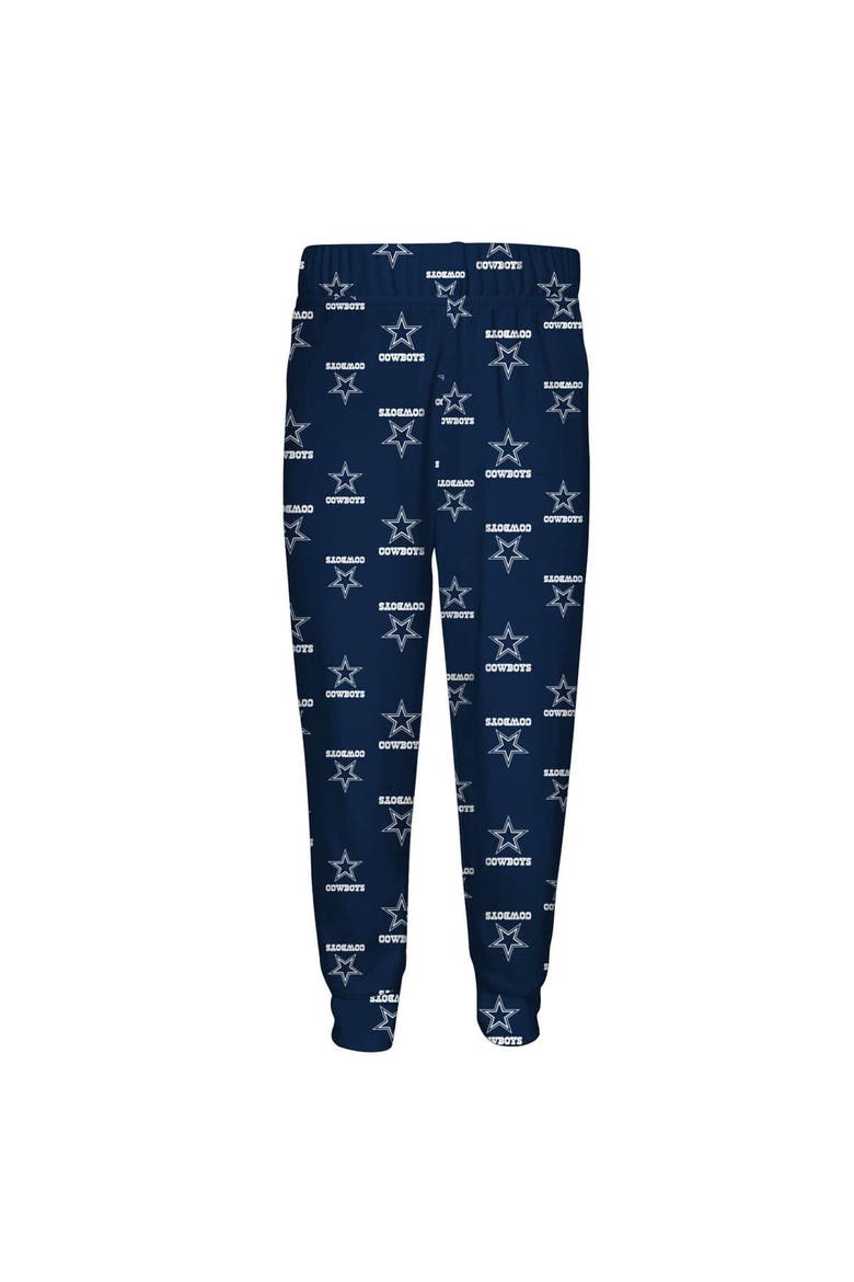 Toddler Outerstuff Navy Dallas Cowboys All-Over-Print Long Sleeve T-Shirt and Pants Sleep Set, Alternate, color, Navy