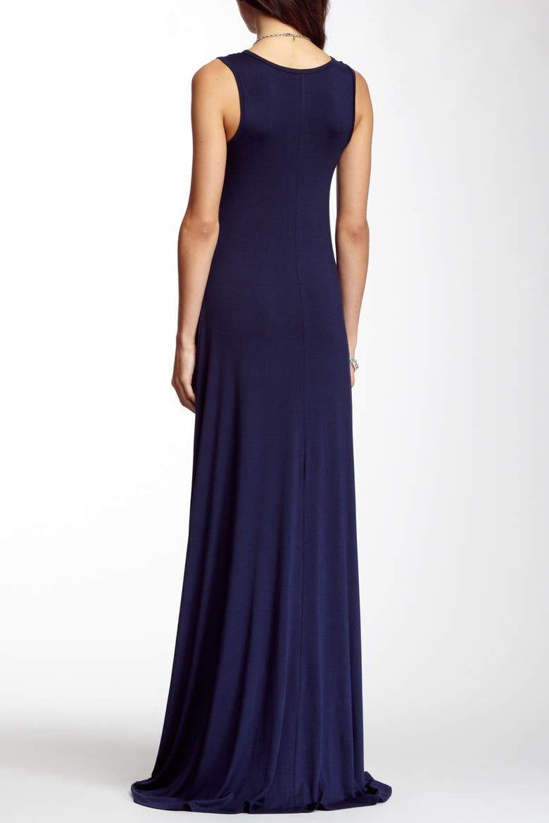 V-Neck Sleeveless Maxi Dress, Alternate, color, NAVY