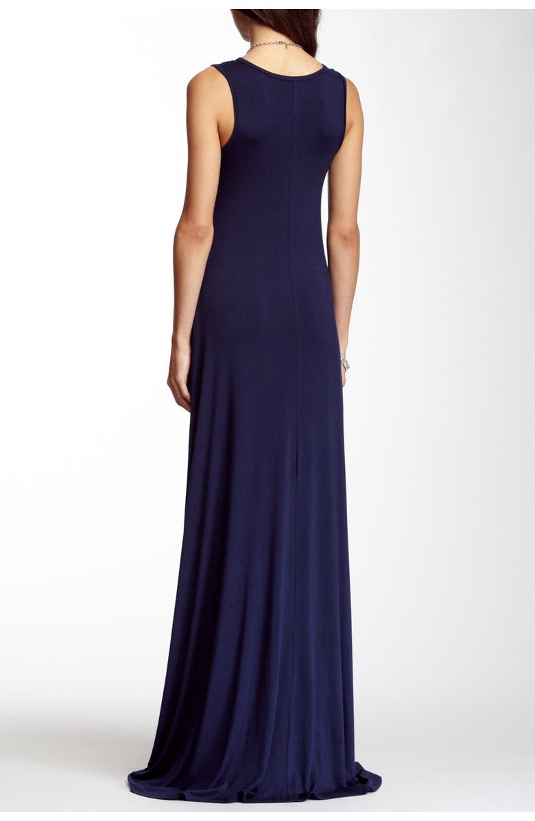 GO COUTURE V-Neck Sleeveless Maxi Dress, Alternate, color, Navy