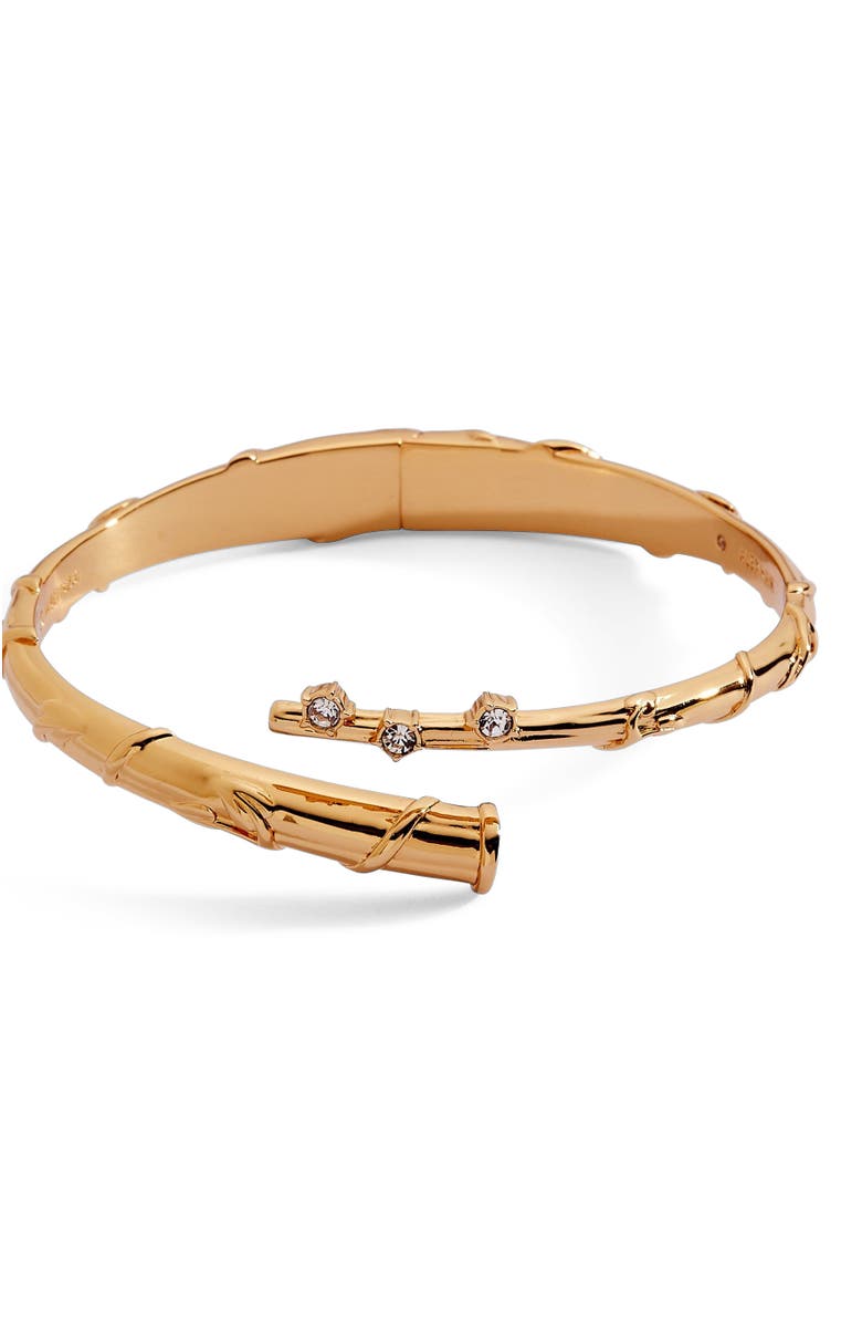 Alex and Ani Harry Potter Hermione Wand Bypass Cuff Bracelet, Main, color, Gold