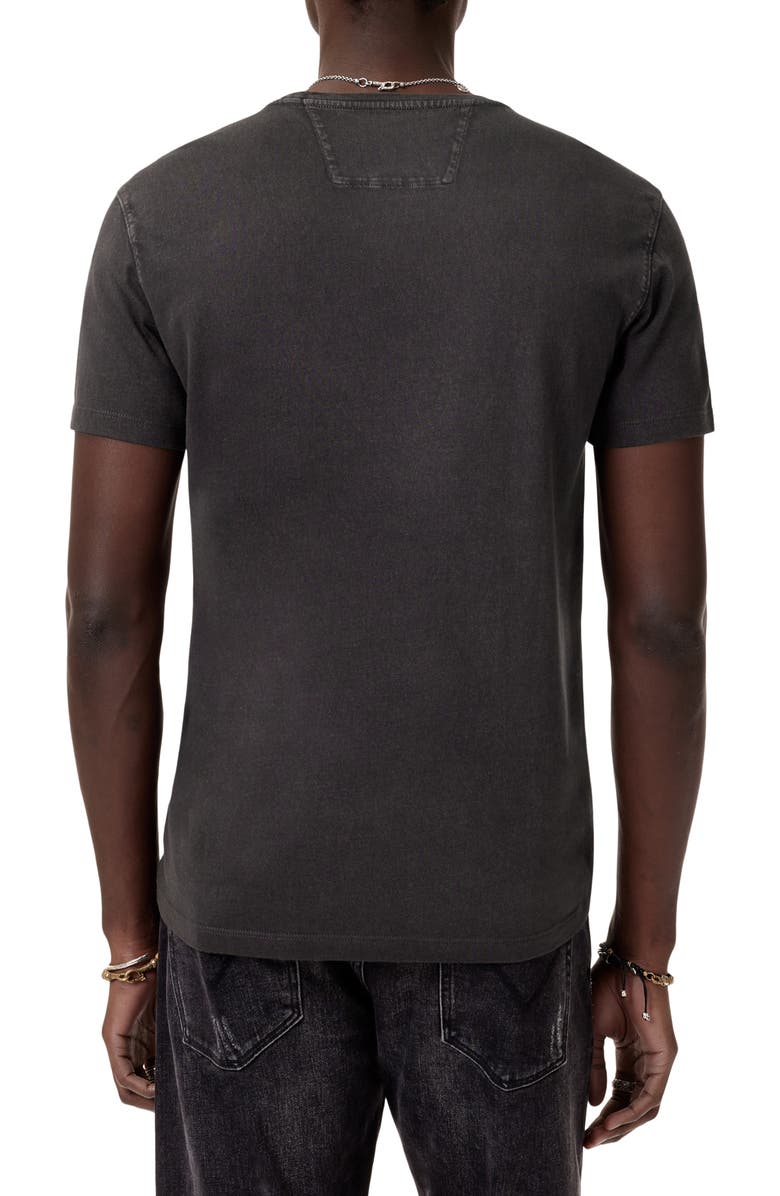 John Varvatos Sling Vinyl Embroidered Organic Cotton T-Shirt, Alternate, color, Charcoal