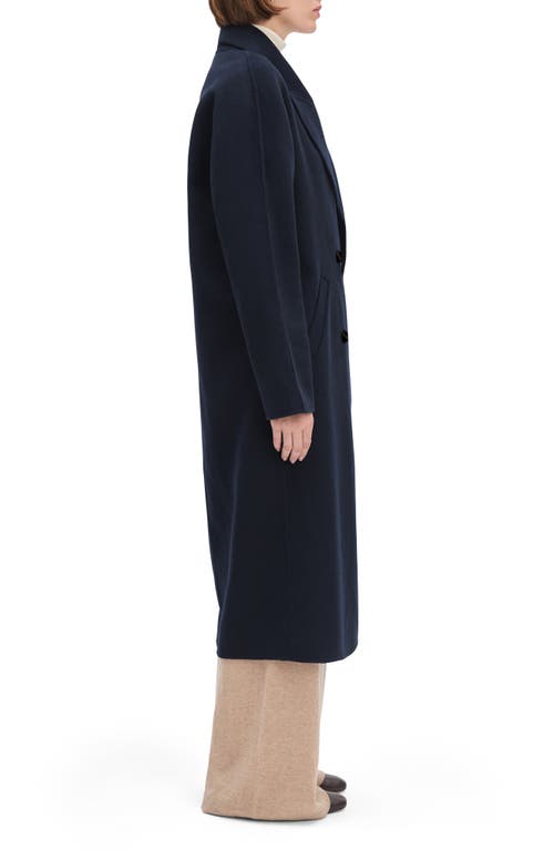 Favorite Daughter The Luca Wool Blend Double Breasted Coat In Blue