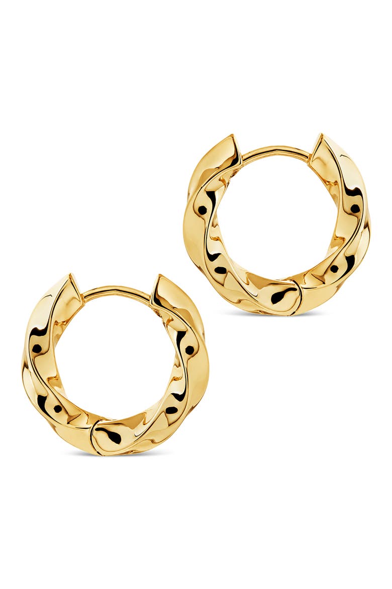 Chunky Twist Huggie Hoop Earrings, Alternate, color, GOLD