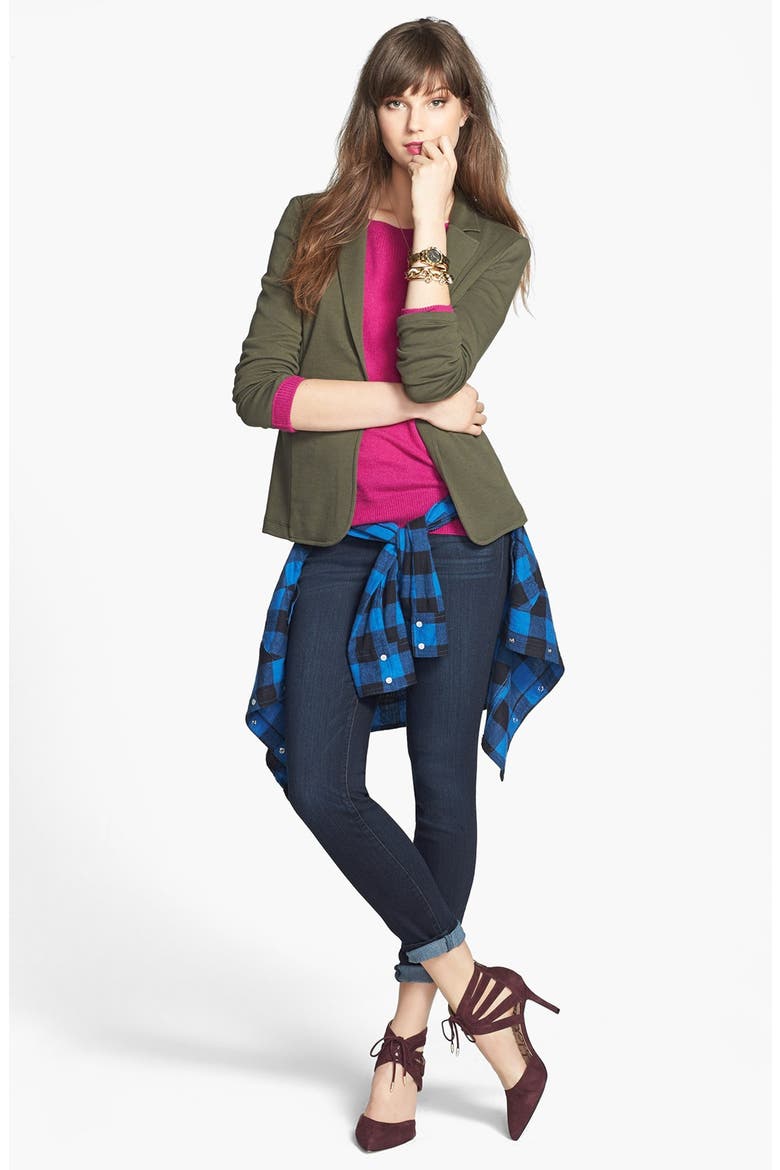 Stretch Denim Leggings (Nordstrom Exclusive), Alternate, color, INDIGO