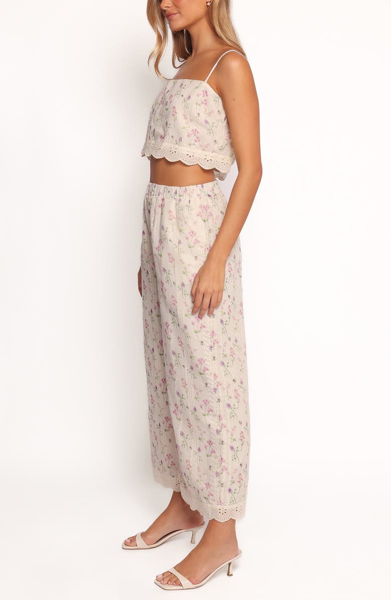 Petal & Pup Alison Floral Crop Camisole & Pants Set, Alternate, color, Pink Floral