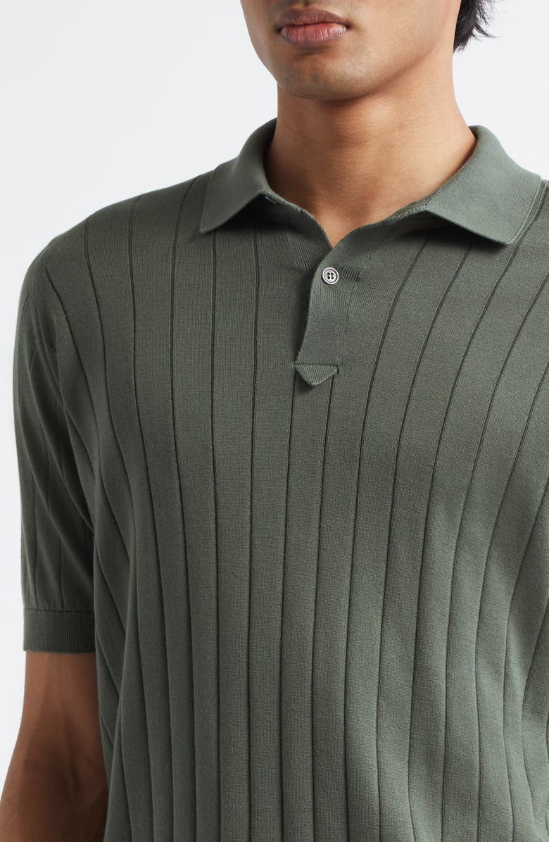 John Smedley Leeshaw Cotton Rib Polo, Alternate, color, Palm