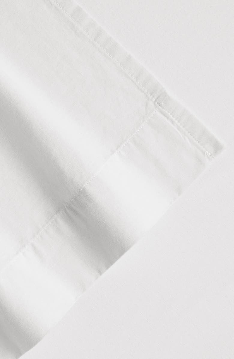 HOMESPUN Solid Cotton Percale Sheet Set, Alternate, color, White