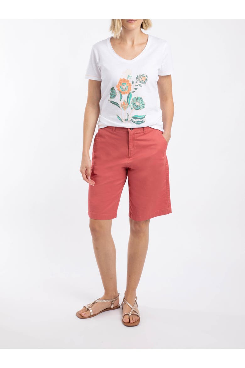 Annalise Knee Length Chino Shorts, Alternate, color, Nantucket