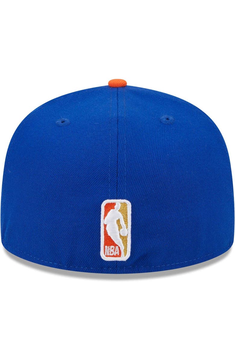 New Era Men's New Era Blue/Orange New York Knicks Gameday Gold Pop Stars 59FIFTY Fitted Hat, Alternate, color, Blue
