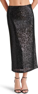 Steve Madden Sequin Column Midi Skirt