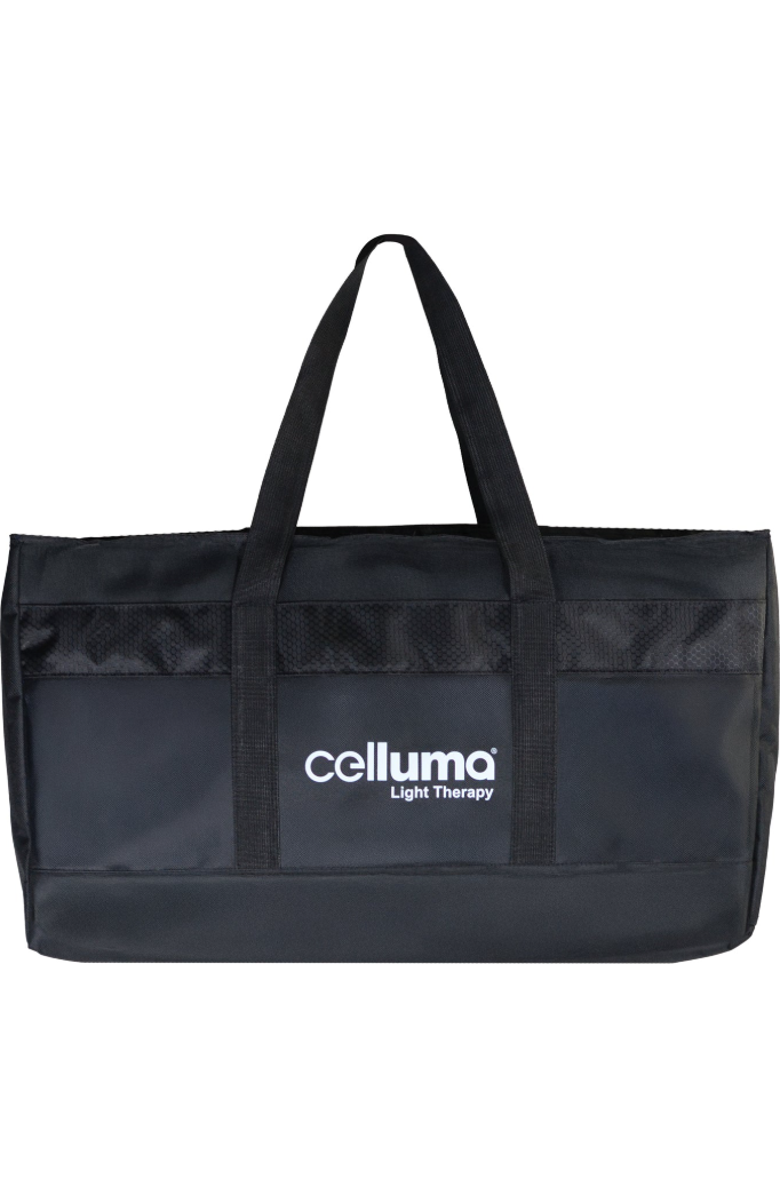 Celluma Premium Padded Tote Bag, Main, color, Black With White Logo