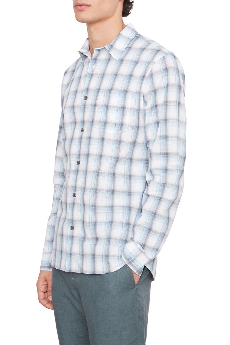 Atwater Plaid Long Sleeve Button-Up Shirt, Alternate, color, LT DELFT
