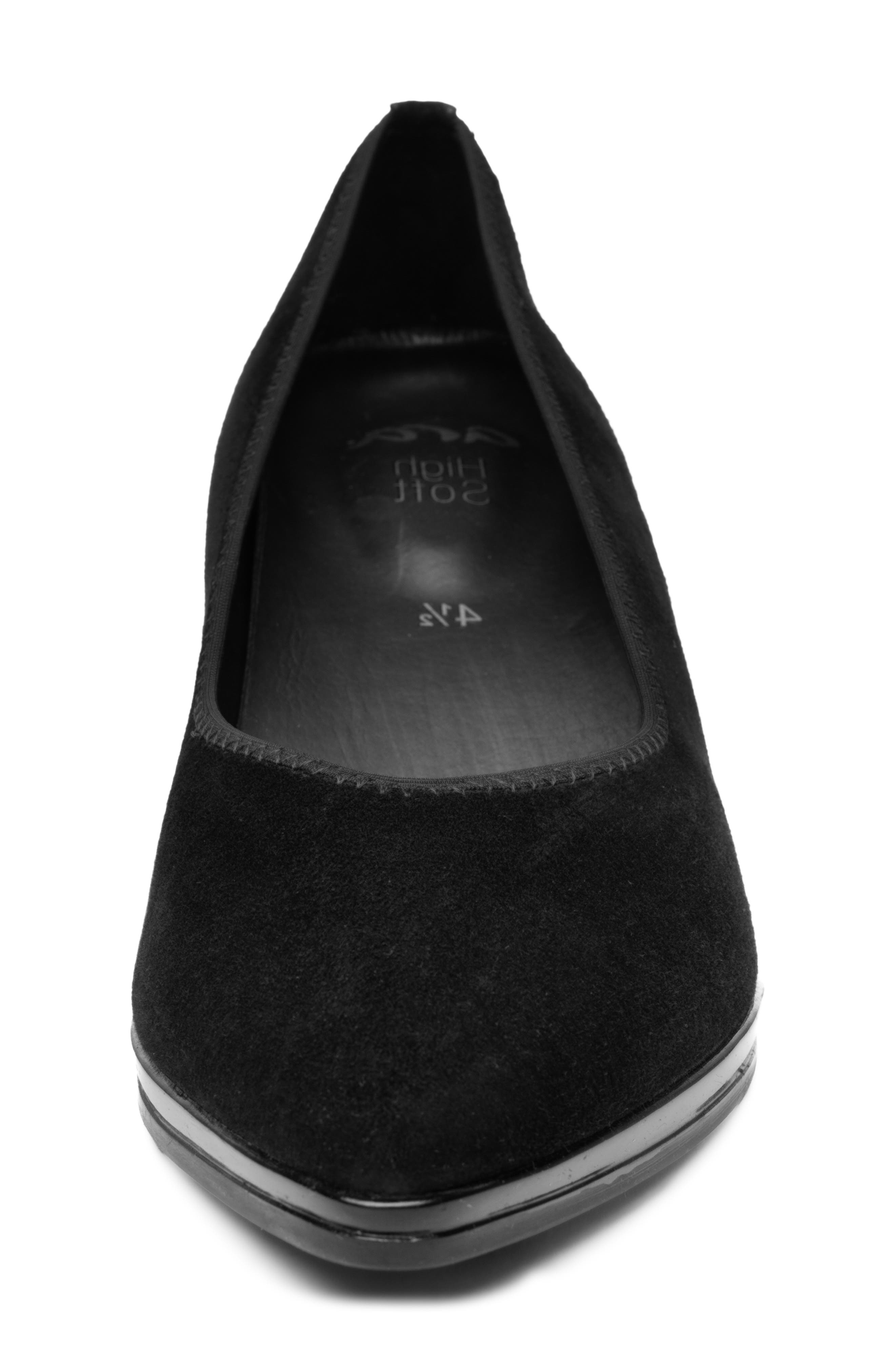 Amaryllis Leather Pump, Alternate, color, BLACK