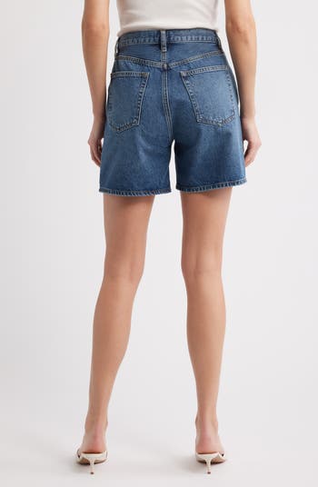 The Timeless High Waist Mid Thigh Denim Shorts