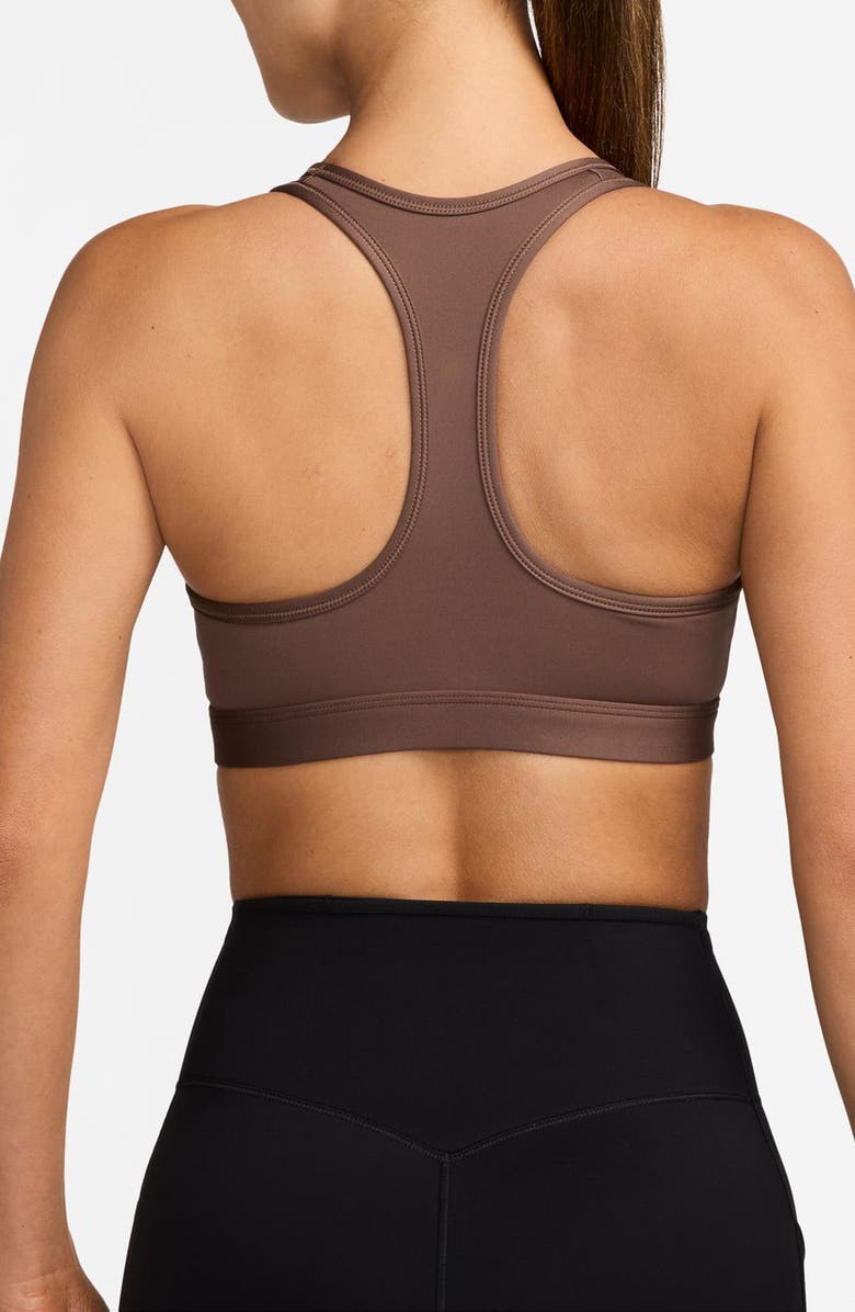Nike Dri-FIT Swoosh Medium Support Padded Sports Bra, Alternate, color, Fauna Brown/ White