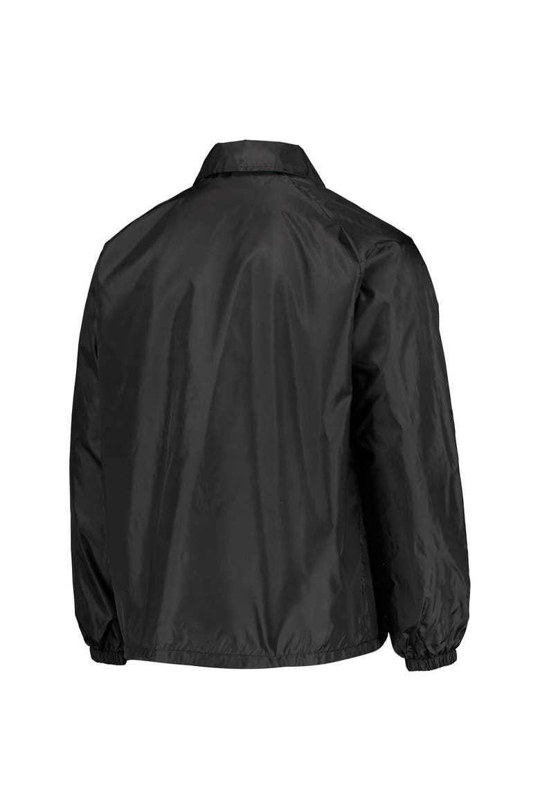 Men's Black Minnesota Vikings Coaches Classic Raglan Full-Snap Windbreaker Jacket, Alternate, color, Black