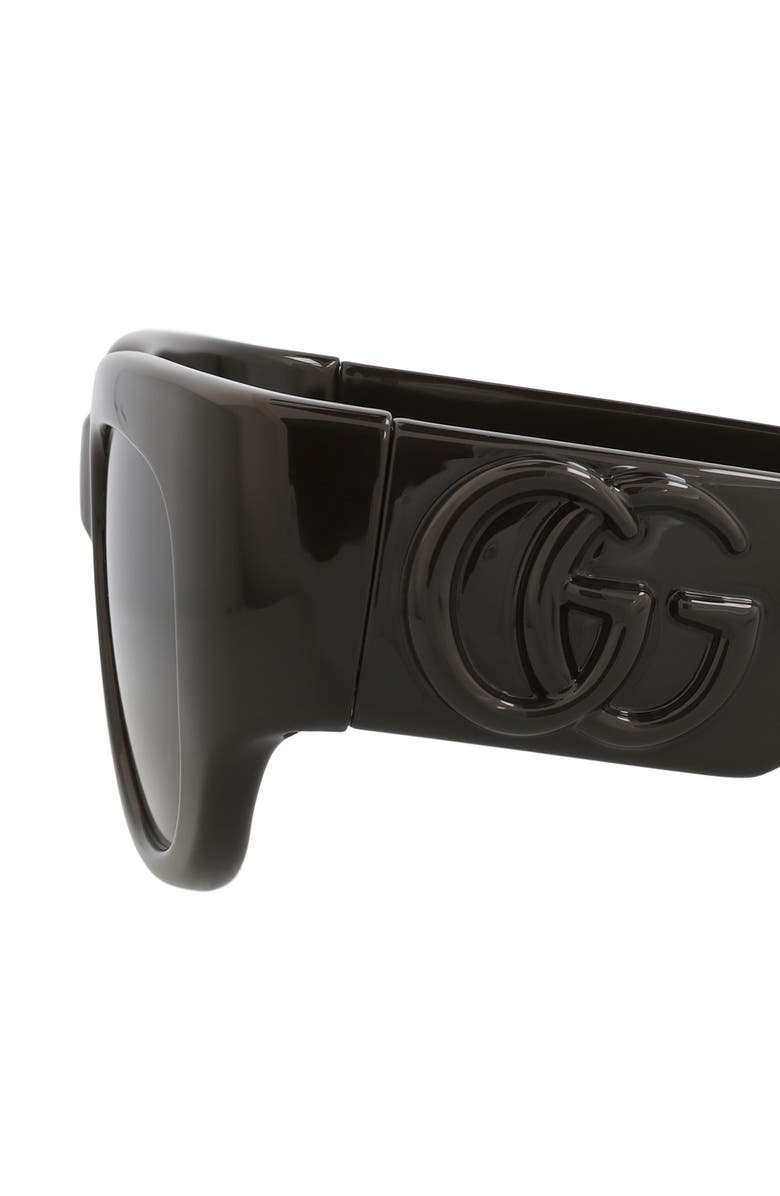 Gucci 53mm Square Sunglasses, Alternate, color, Brown Brown Brown