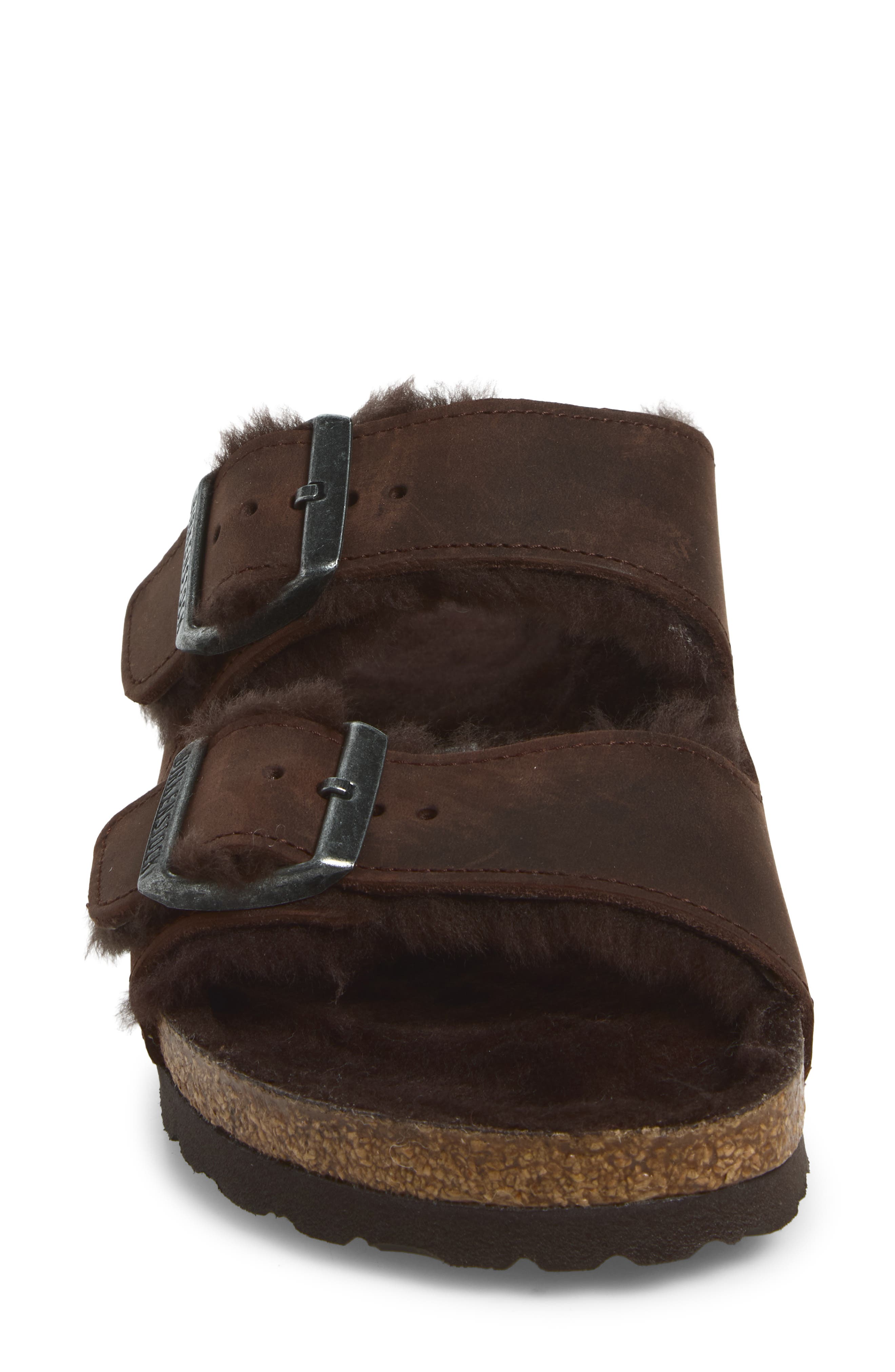 Arizona Genuine Shearling Lined Slide Sandal, Alternate, color, HABANA/ HABANA