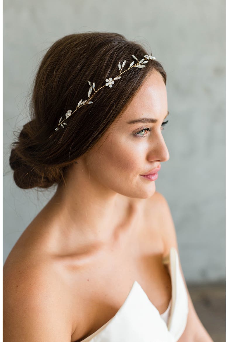 Galatea Opal & Czech Crystal Halo, Alternate, color, GOLD