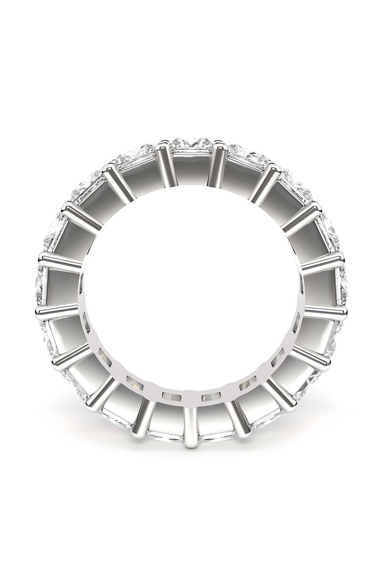 HauteCarat Lab Created Diamond Eternity Ring, Alternate, color, White Gold