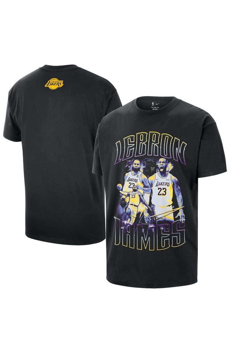 Nike Unisex Nike LeBron James Black Los Angeles Lakers Athlete T-Shirt, Main, color, Black
