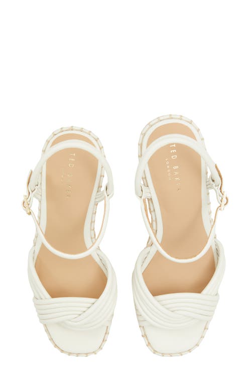 Ted Baker Amalia Espadrille Wedge Sandal In White