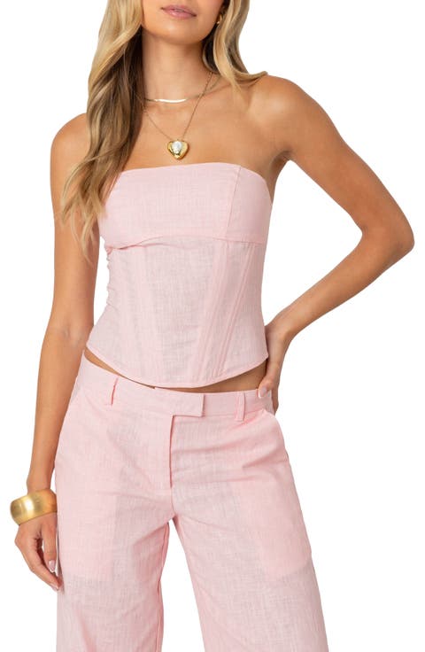 Arya Linen Look Corset Top