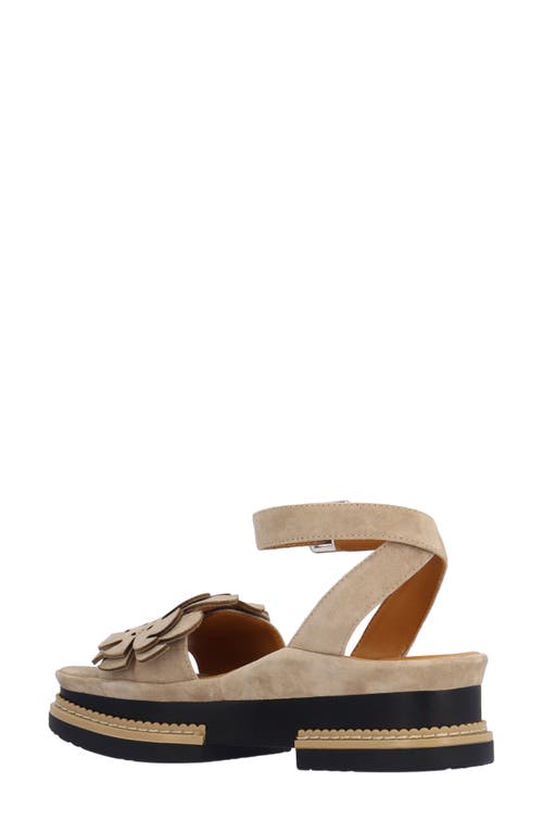 L'amour Des Pieds Alaric Ankle Strap Platform Sandal In Taupe