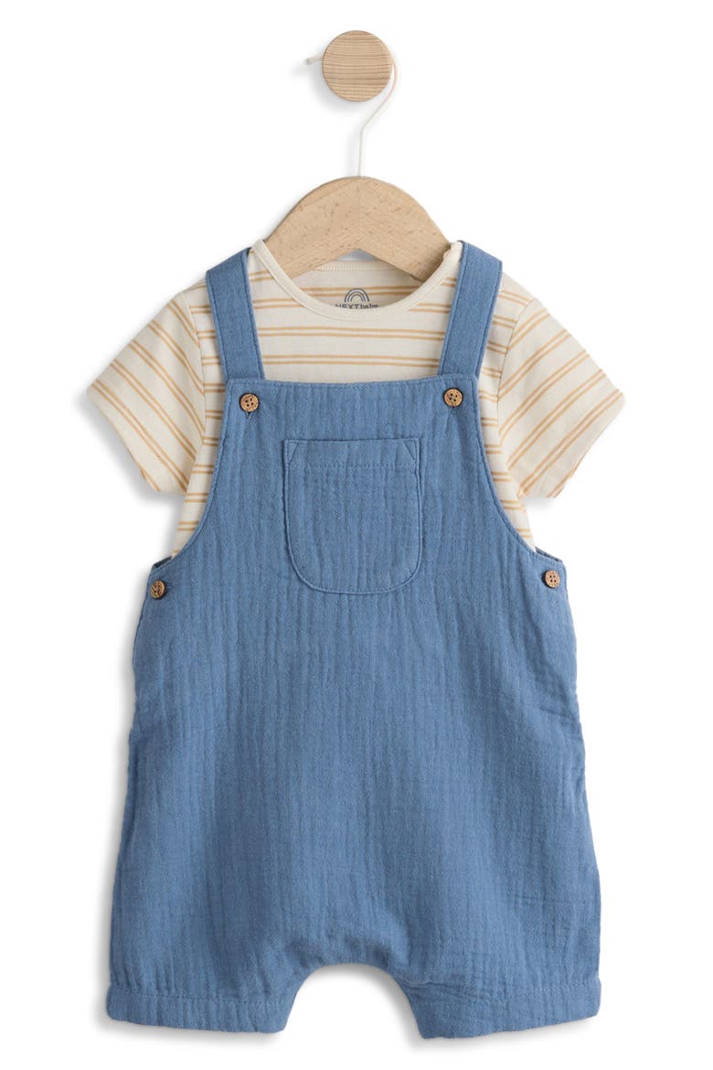 Short Sleeve Crinkle Romper, Main, color, BLUE