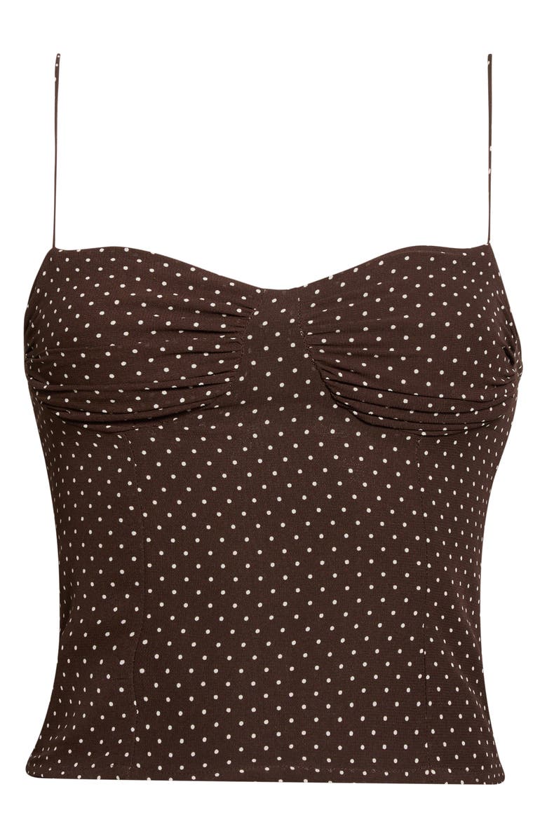 Reformation Danika Button-Up Camisole, Alternate, color, Pin Dot