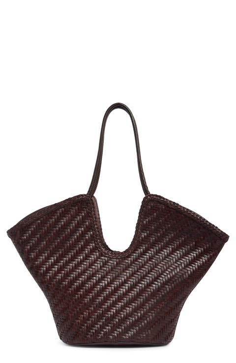 Lynn Woven Leather Tote