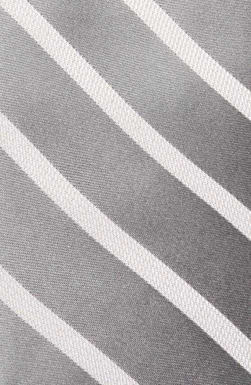 Nordstrom Rubin Stripe Silk Tie In Silver