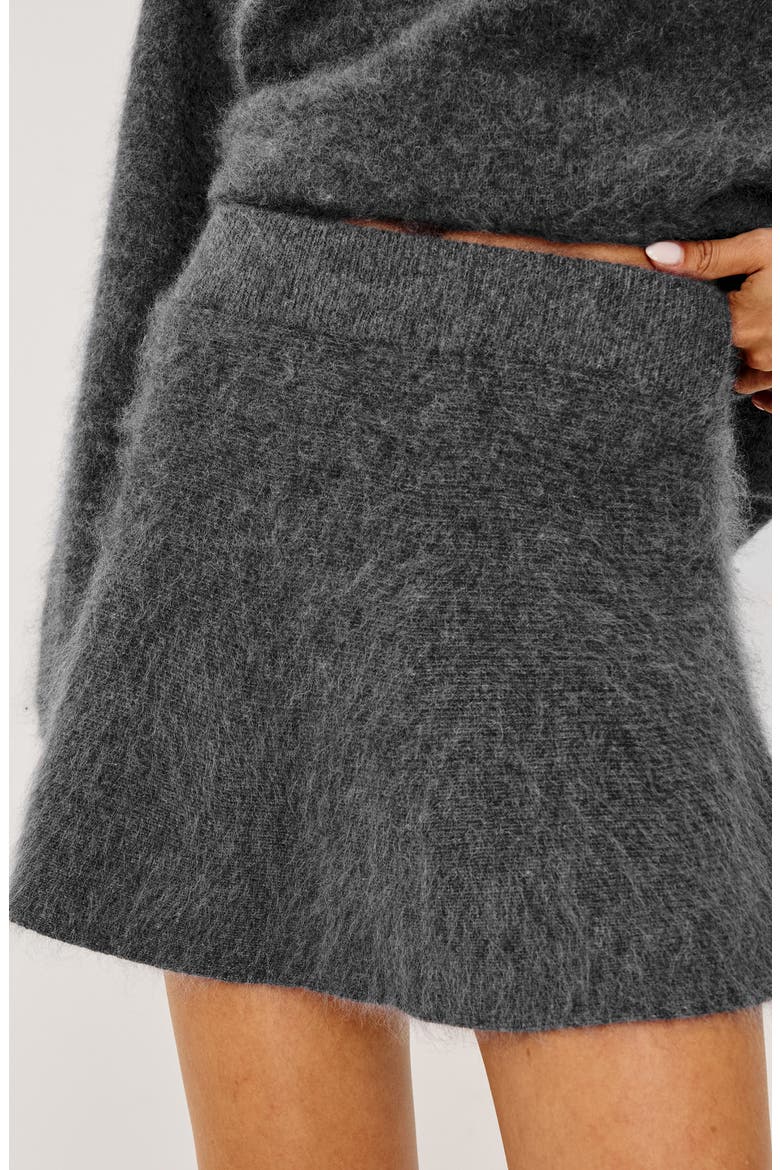 Gayle Wool & Cashmere Miniskirt, Alternate, color, CHARCOAL