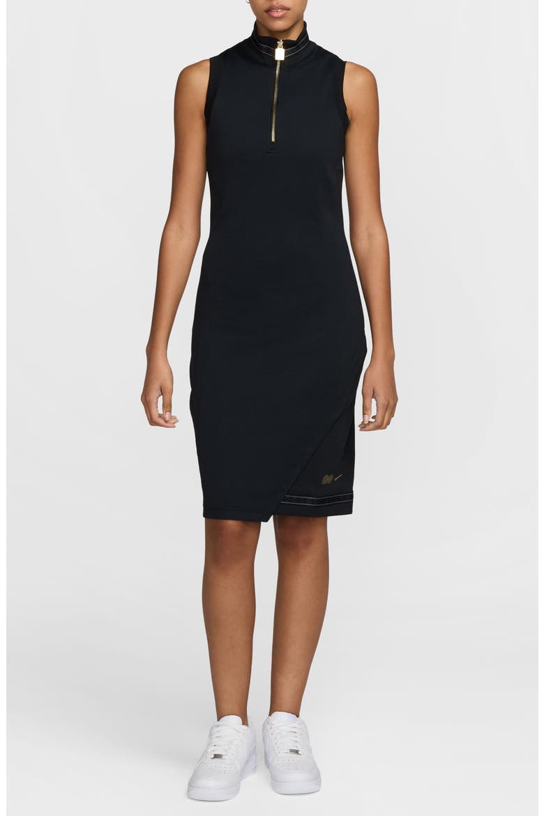 x Naomi Osaka Elevated Touches Rib Dress, Main, color, BLACK/ MEDIUM OLIVE
