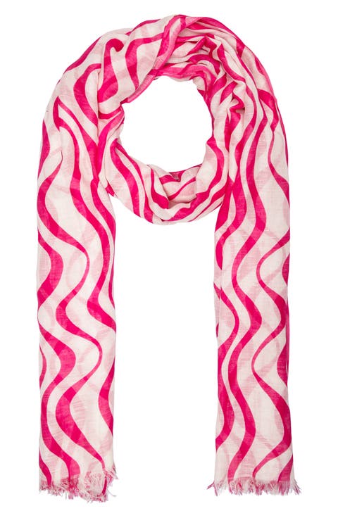 cabana wave yarn dyed fringe scarf