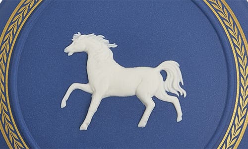 Wedgwood 2025 New Year Of The Horse Jasperware Ornament In Blue