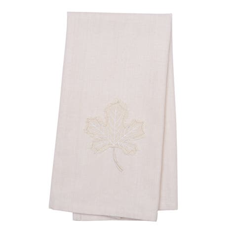 Neutral Maple Leaves Towel